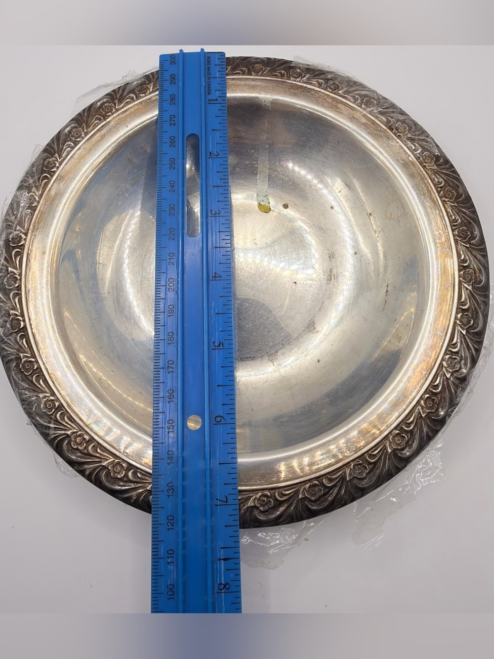 Vintage Silver-Tone Decorative Bowl/ Serving Trays - Picture 11 of 14